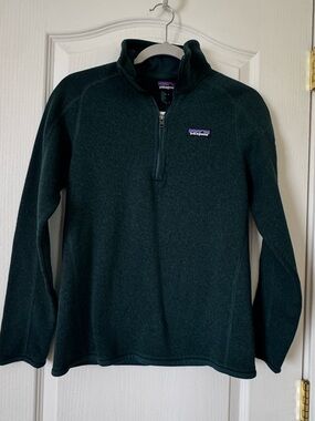 Patagonia Better Sweater 1/4 Zip Fleece Pullover Small Green Recycled Polyester